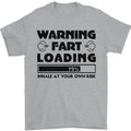 Warning Fart Loading Funny Farting Rude Mens T-Shirt 100% Cotton