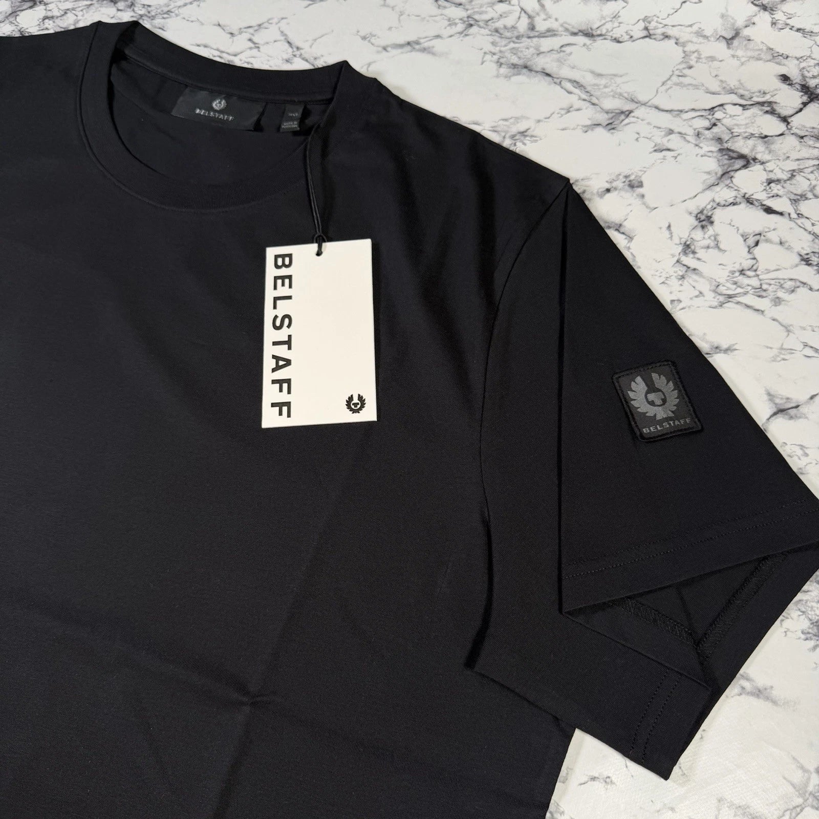 BELSTAFF Mens Black Thom Sleeve Logo T Shirt SIZE 3XL BNWT Authentic