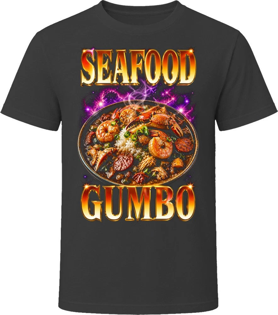 Seafood Gumbo Vintage Retro 90s Food Lover Gift T Shirt
