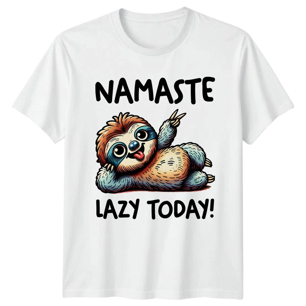 Namaste Lazy Today T-Shirt Sloth Yoga Animal Birthday Gift For Him And Her