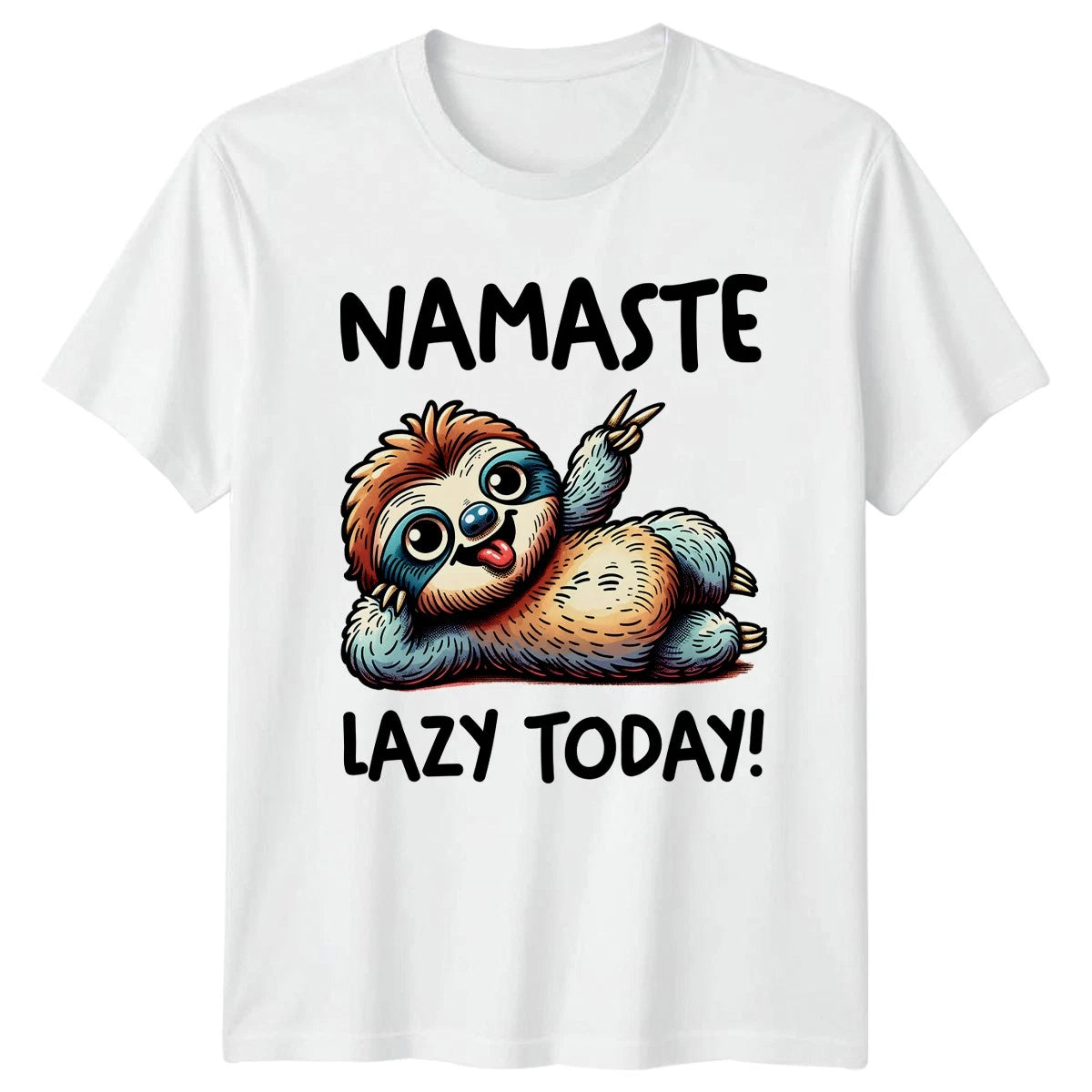 Namaste Lazy Today T-Shirt Sloth Yoga Animal Birthday Gift For Him And Her