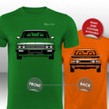 Ford Capri MK3 Front & Back View Super Cool hand printed T-Shirt