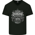 Premium Legend 54th Birthday 1972 Mens V-Neck Cotton T-Shirt