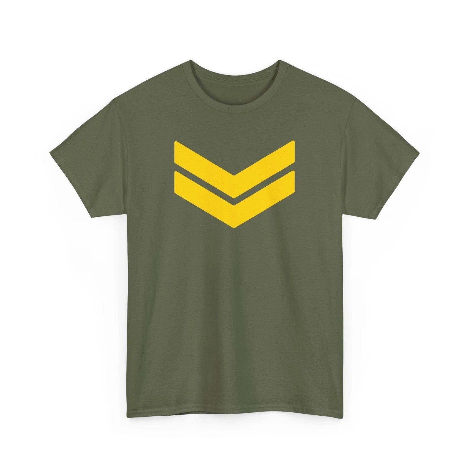 Two Chevrons - Cool Retro Military Logo Graphic Gildan Cotton Tee