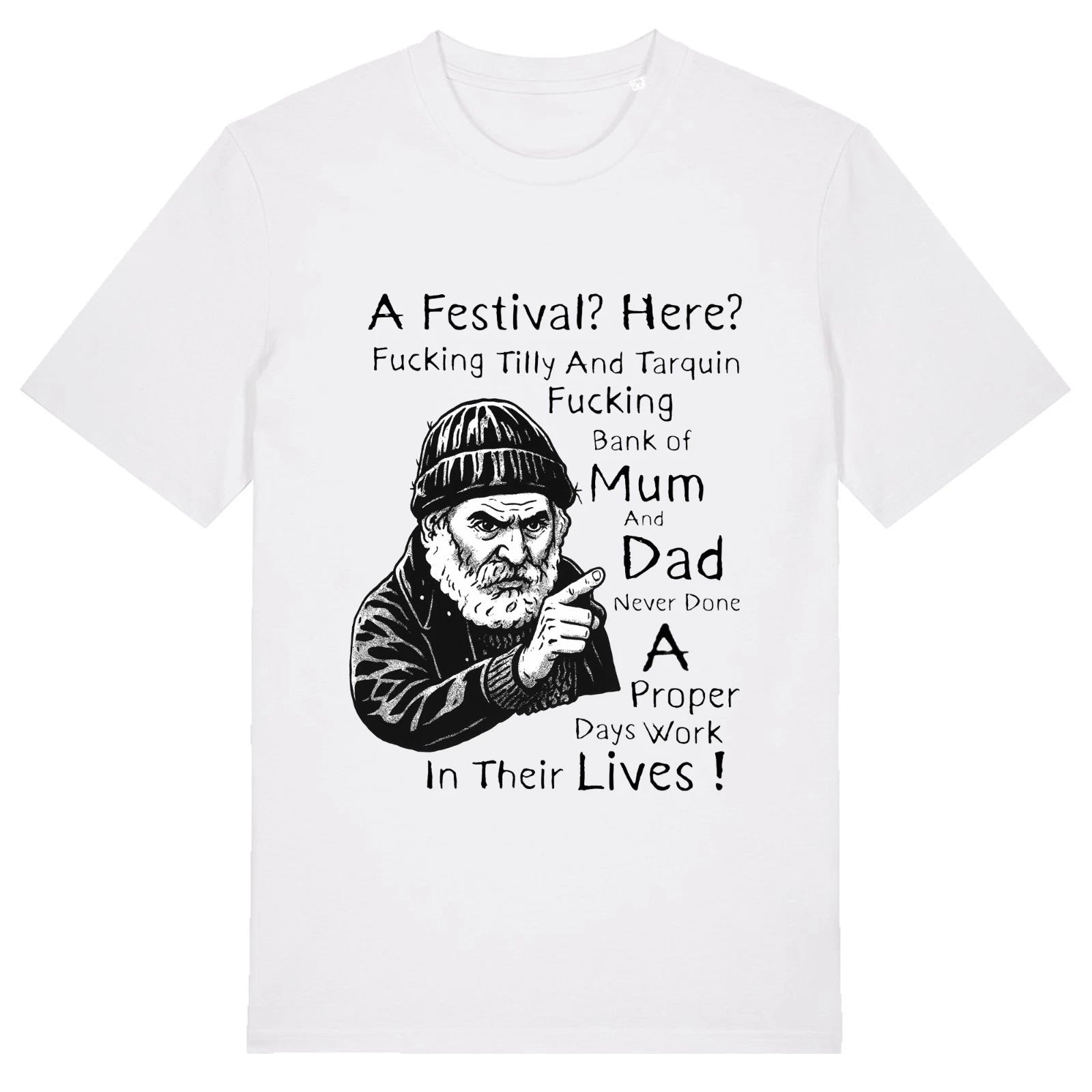 Bank of Mum & Dad 2v Unisex T-Shirt - Farmer Jim Novelty Gift British Comedy