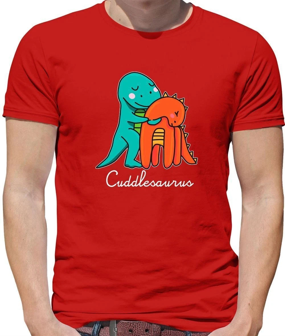 Cuddlesaurus - Mens T-Shirt - Cute Dinosaur Love Funny Cuddles Cuddle