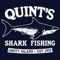 Quints Shark Fishing T Shirt Jaws Amity Island Horror Movie Fan Tee  SM-5XL