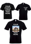 Personalised T-Shirt Custom Printed Your Text Photo Logo Stag Do Hen Party Top