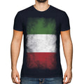 ITALY FADED FLAG MENS T-SHIRT TEE TOP ITALIA FOOTBALL ITALIAN GIFT SHIRT