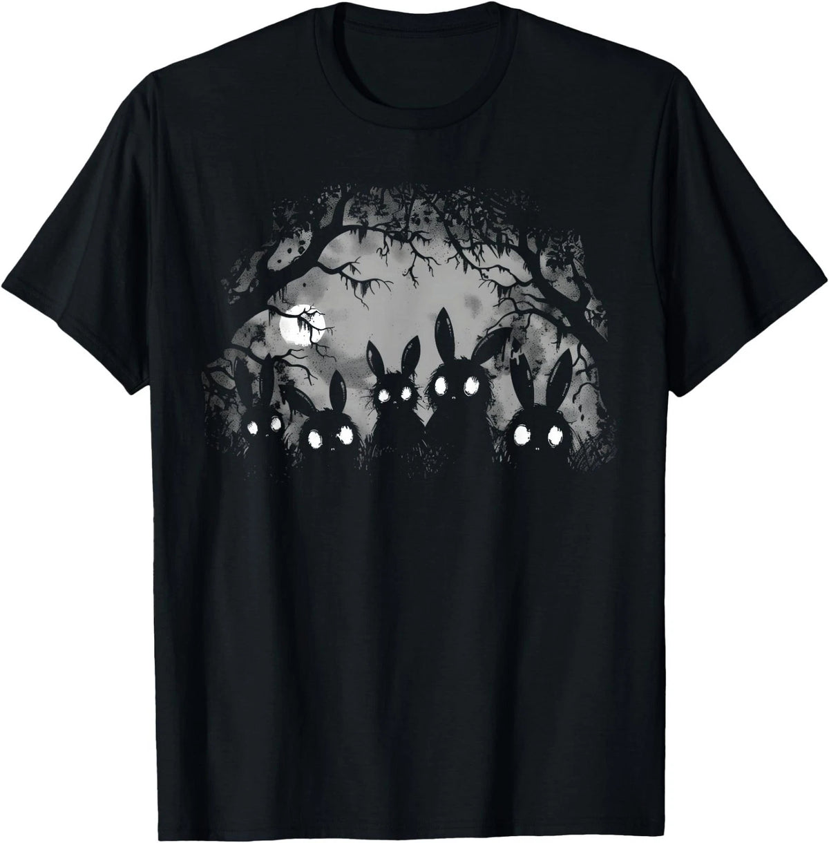 Creepy Cute Bunny Rabbits Alt Goth Grunge Horror Aesthetic T-Shirt