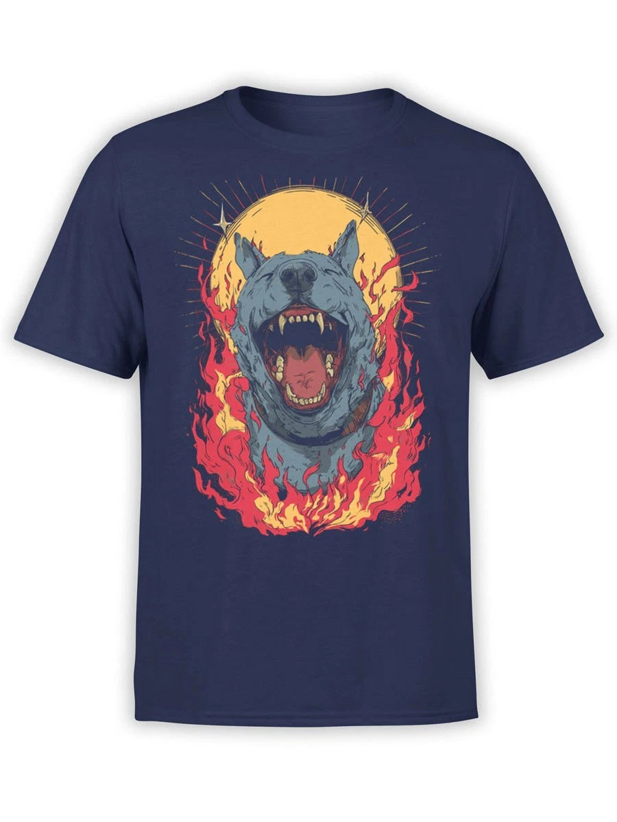 FANTUCCI Inferno Hound T-Shirt | Fiery Dog Tee | Unisex