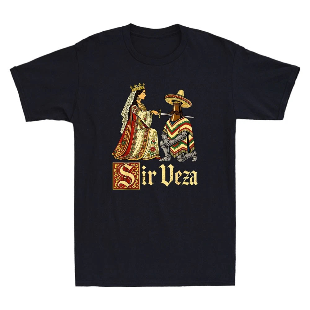 Sir Veza Knight Pun Meme Funny Graphic Humor Quote Men's Short Sleeve T-Shirt