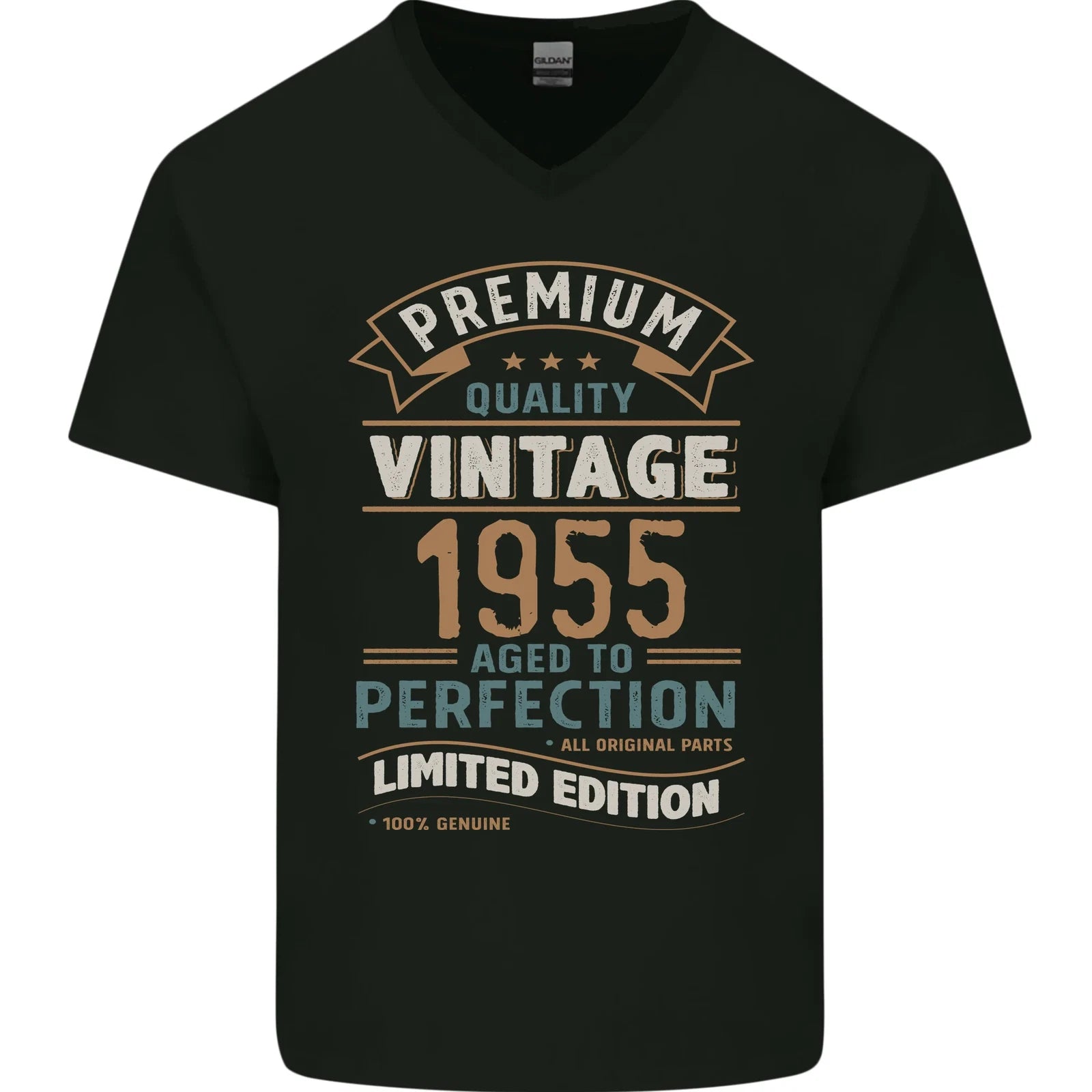 Premium Vintage 71st Birthday 1955 Mens V-Neck Cotton T-Shirt
