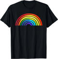 Rainbow - Rainbow Simple Style Basic Stripe Design T-Shirt