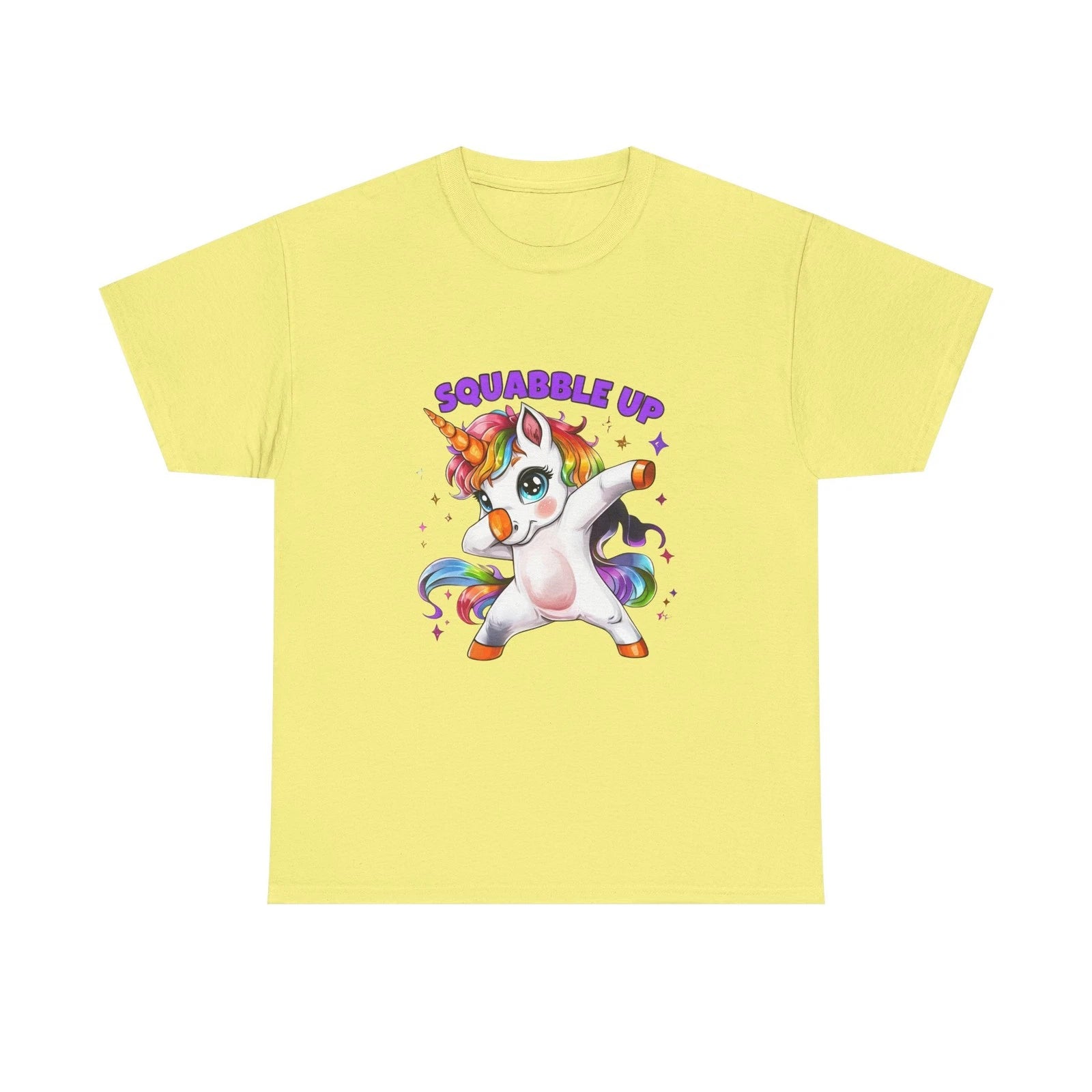 Squabble Up Cute Unicorn Dabbing Graphic Tee, Fun T-Shirt for Unicorn Lovers Tee