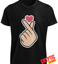 Finger Heart Korean Love Symbol T SHIRT S-3XL Cute Valentines Day KPOP GIFT TEE