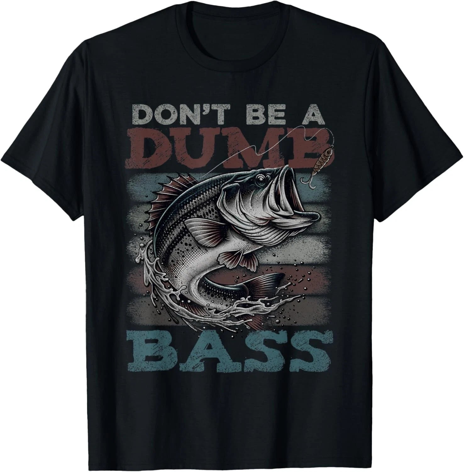 Dont Be A Dumb Bass Shirt Funny Bass Fishing Dad Jokes Mens Gift Unisex T-Shirt