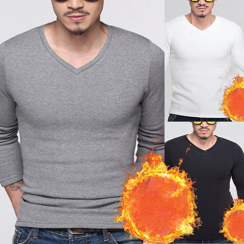 Comfortable Mens Long Sleeve Top with Thermal Features Perfect for Chilly Days