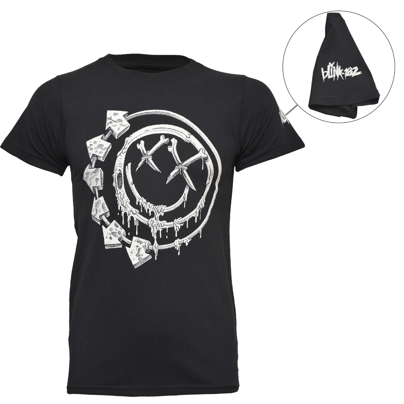 Official Blink 182 T Shirt Bones Smile Rock Band Logo New S M L XL XXL
