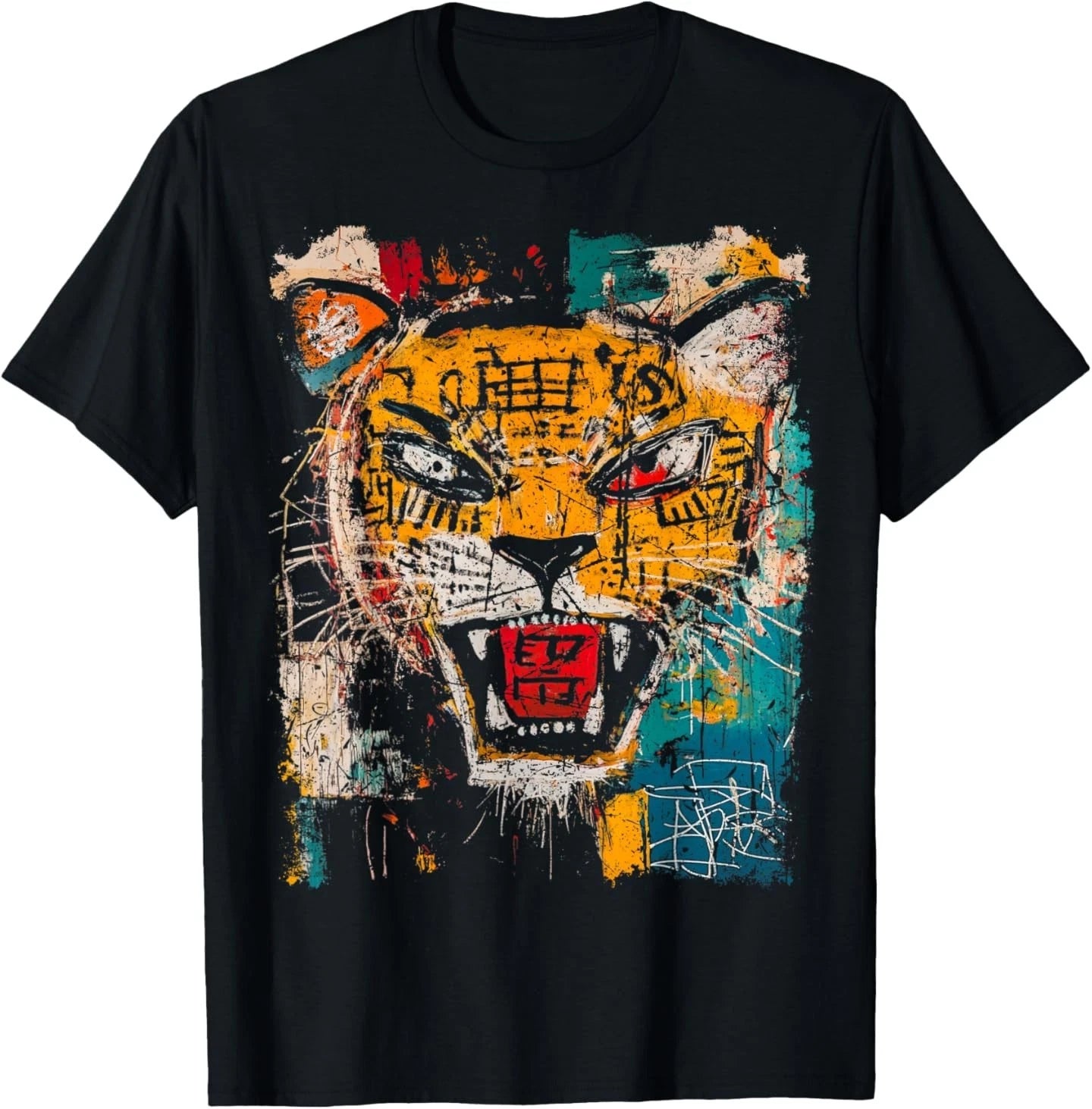 Pop Art Style Tiger 90s Graffiti T-Shirt