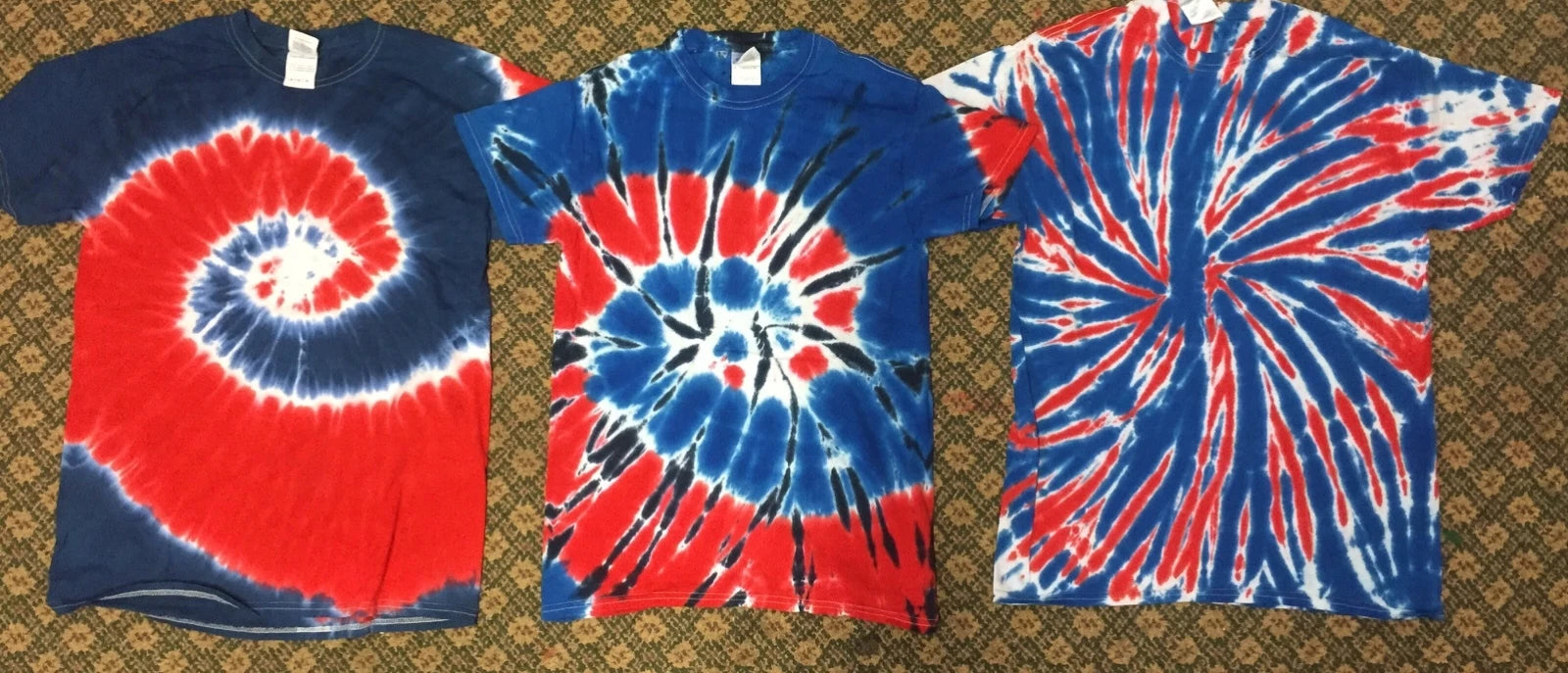 TIE DYE KIDS ADULT COOL USA FLAG 3 COLORS BEST SELLERS TOP QUALITY SIZES S-3XL