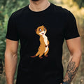 Mens Cute Meerkat Motif Cotton T-Shirt Size XS to 5XL