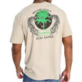 Only & Sons Oversized T-Shirt with Tiger Moon in Beige, Size S