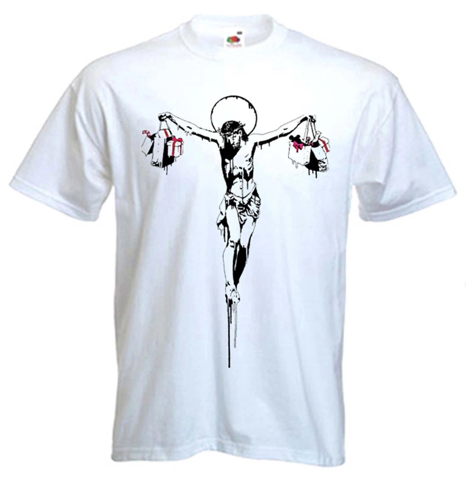 BANKSY COMMERCIAL JESUS T-SHIRT - Urban Art Graffiti - Sizes S to XXXL