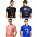 Men T-shirt Exercise Top Carnival Tops Round Neck Trim Daily Wear Contrasting