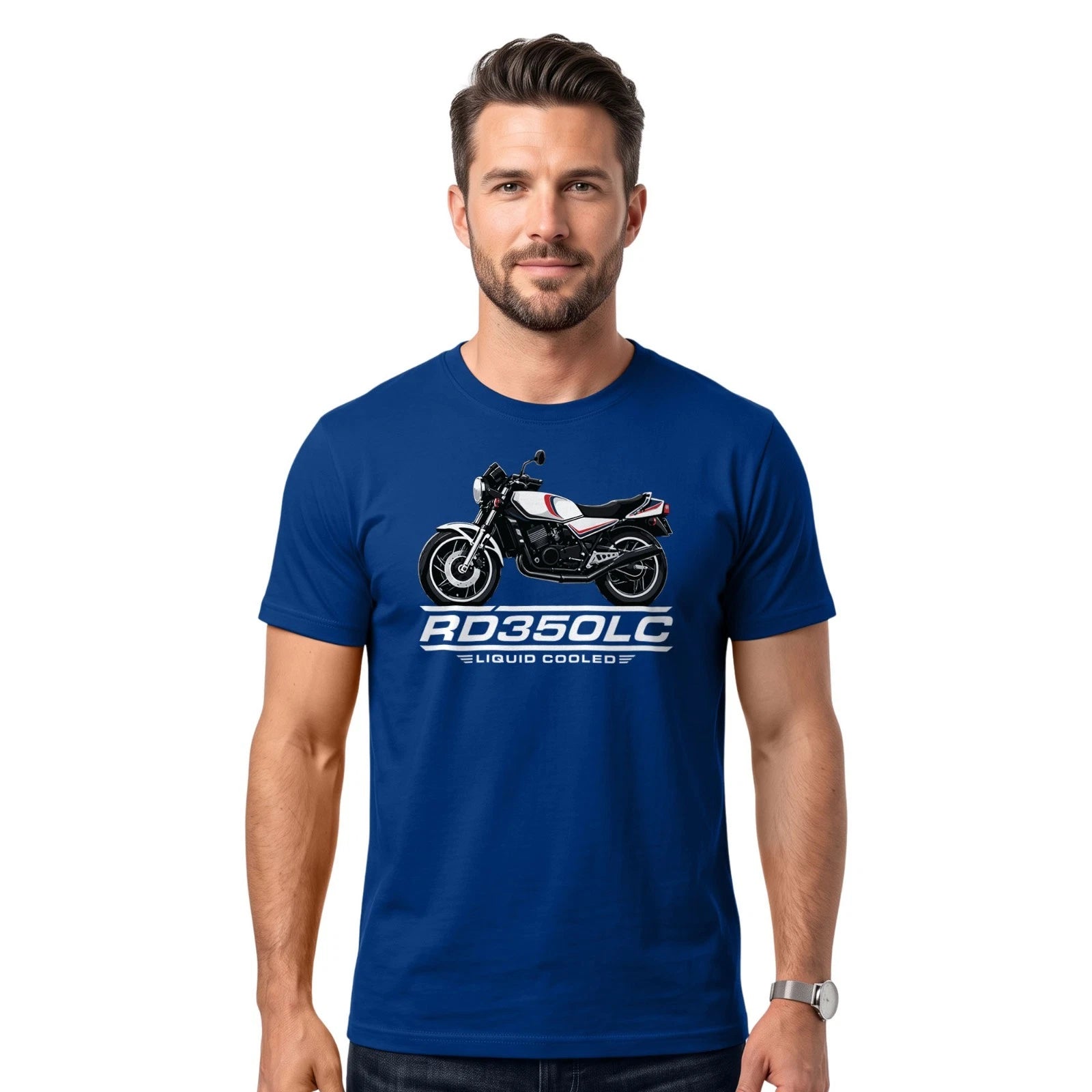 RD350LC YAMAHA T-Shirt Retro Motorcycle Liquid Cooled Biker Automobile Moto Tee