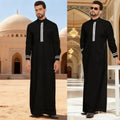 Stylish Round Neck Pocket Robe For Men Arabic Shirt Styles Garment
