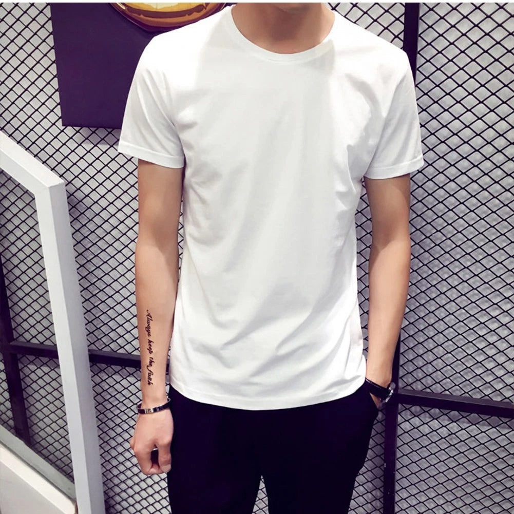 Men's Stylish Casual T Shirt Loose Fit with Short Sleeves for Comfortable Wear