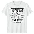 Surviving Fatherhood Beer Dad Joke Mens T-Shirt