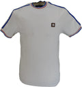 Trojan Mens Ecru Tipped Pique T Shirt