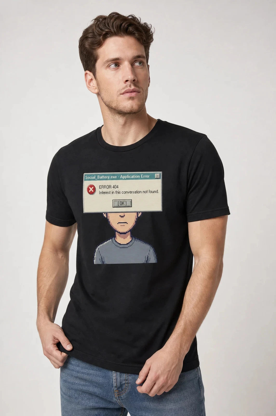 Funny Introvert T-Shirt Interest Not Found Sarcastic Graphic Tee MOEBEER
