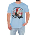 Funny Chickens Mens T-Shirt Just A Girl Who Loves Cute Birthday Gift