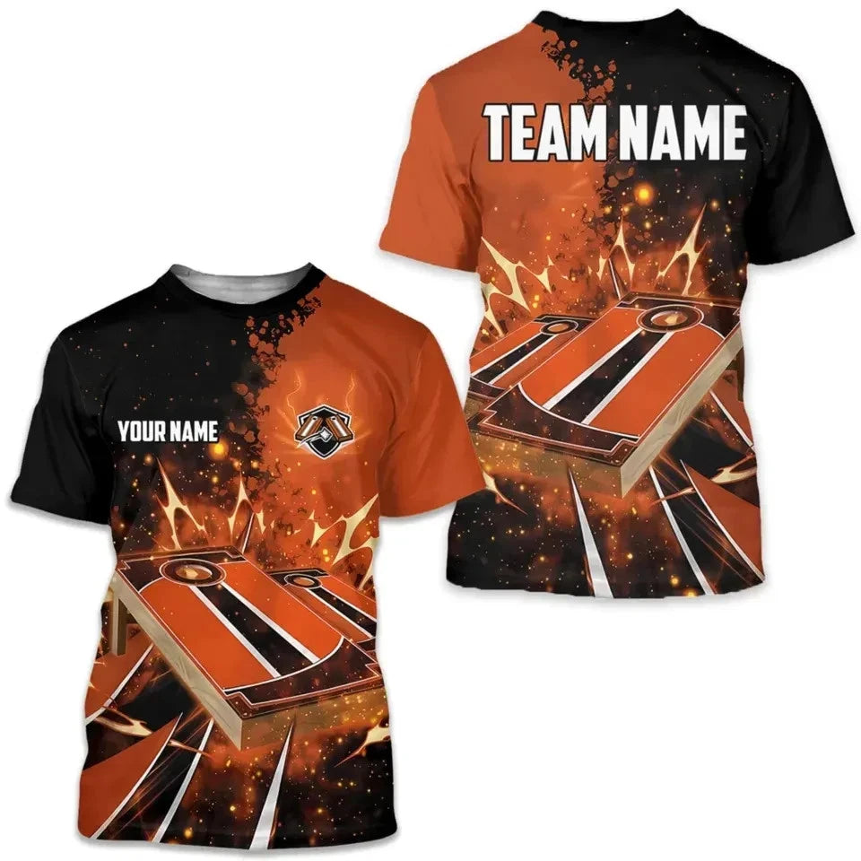 Custom Cornhole Team 3D T-Shirt V183