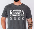 Comfort Colors Grandpa This Awesome Grandpa Belongs To Custom Names Shirt