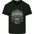 Premium Legend 35th Birthday 1991 Mens V-Neck Cotton T-Shirt