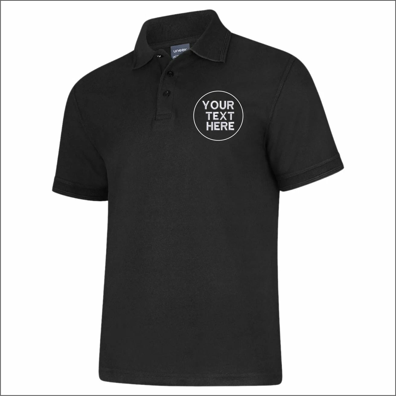 Personalised Uneek UC108 Deluxe Poloshirt Custom Workwear Embroidered Polo Shirt