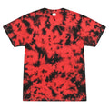 Colortone Crystal Red Black Tie Dye T-Shirt Cotton Short Sleeve Mens Unisex