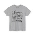 Book T-Shirt | Booktrovert Shirt | happiness is a cup of coffee and a good book
