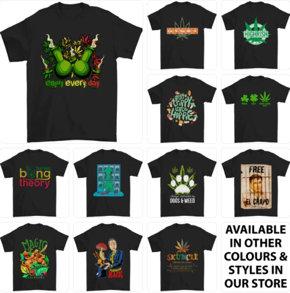 Drug T-Shirts Weed Magic Mushrooms LSD Cannabis Festival 2
