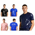 Men T-shirt Short Sleeve Top Casual Tops Daily Wear Trim Workout Contrasting