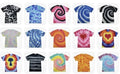 Colortone Multi Color Tie Dye T-Shirts Adult Kids S-5XL Cotton Short Sleeve Tee