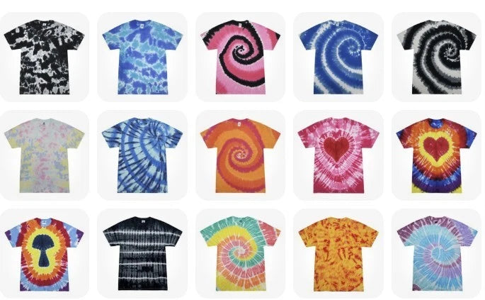 Colortone Multi Color Tie Dye T-Shirts Adult Kids S-5XL Cotton Short Sleeve Tee