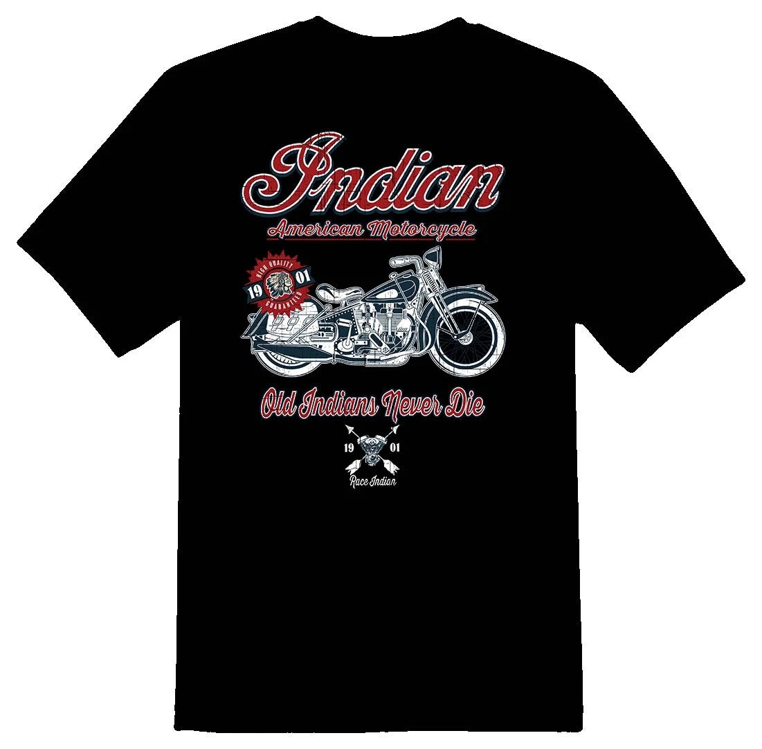 American motorcycle black or white Tee