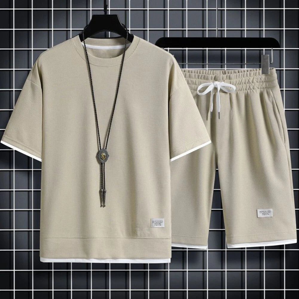 Shirt Set Sports Suit Casual Fashion Male Men Shorts T-Shirt Brand New