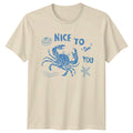 Nice To Sea You Crab Animals Mens T-Shirt Womens Tee Graphic Unisex Top