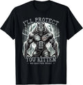 Funny Graphic Tee I'll Protect You Kitten Alpha Wolf T-Shirt